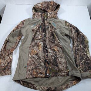 Cabelas OutfitHer Camo Hooded Jacket Women's size small